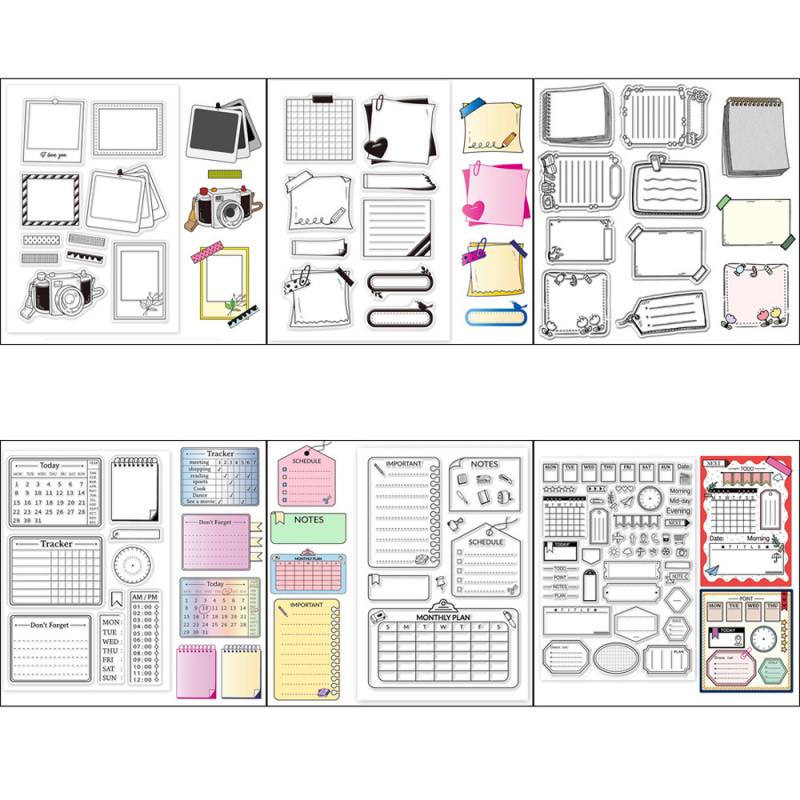 Rubber Date Stamp - Monthly Calendar Planner To Do List