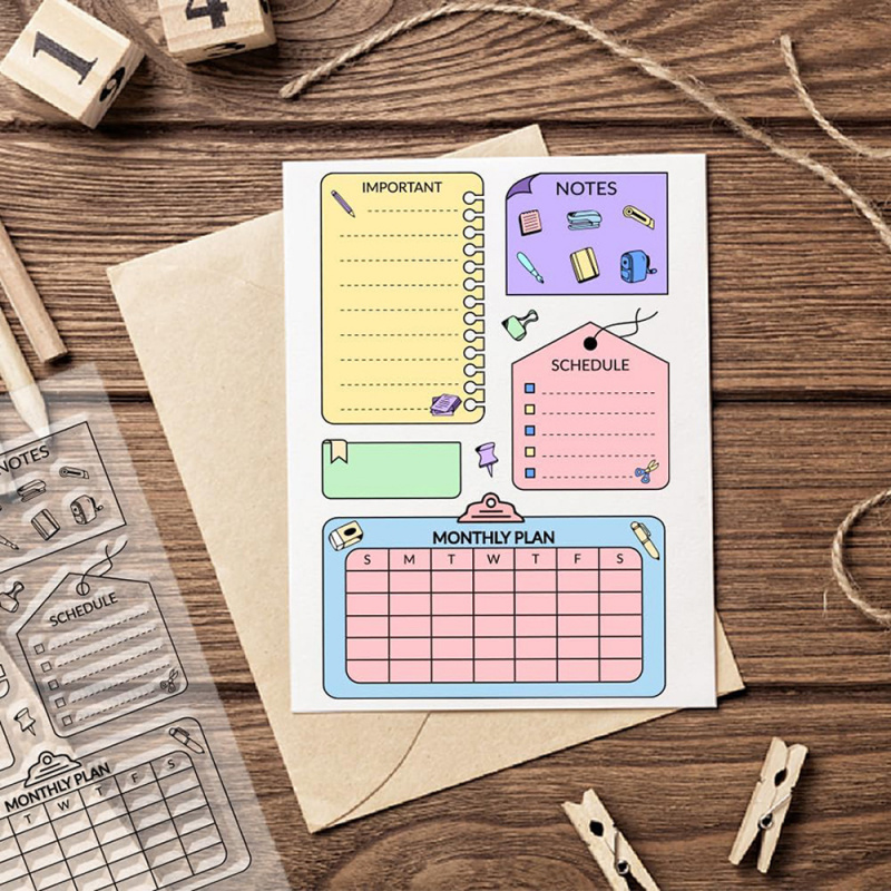 Monthly Calendar Planner To Do - đánh giá và giá Rubber Date Stamp