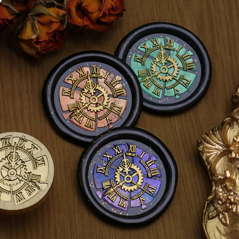 Retro Clock Wax Stamp Bear Rab - đánh giá và giá Wax Seal Stamp Set